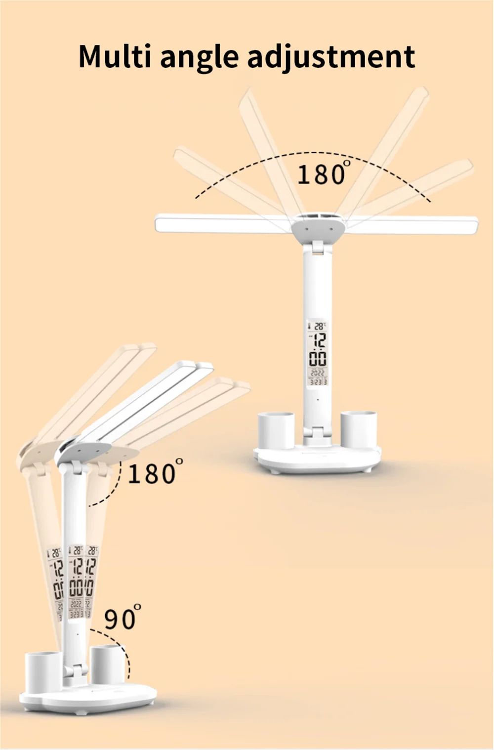 Lampe de bureau LED tactile rechargeable | Pliable