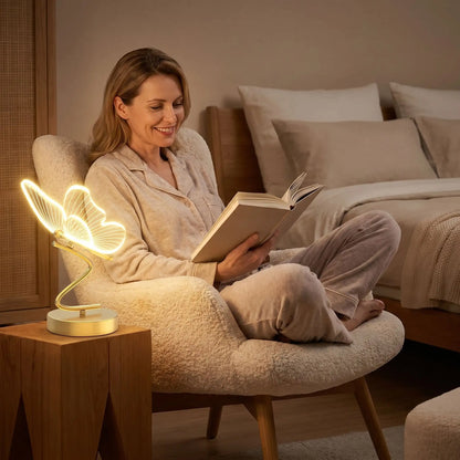 lampe de bureau femme lisant un livre