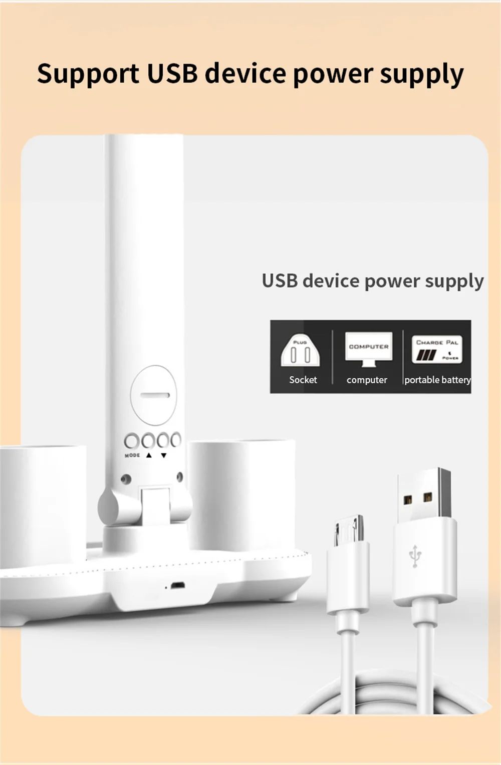 lampe de bureau led avec chargeur usb