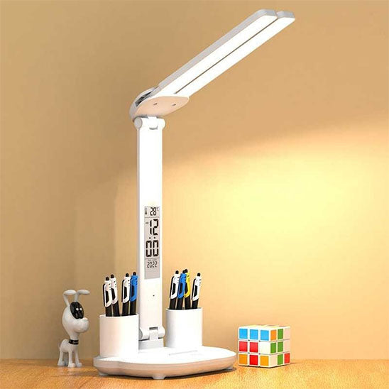 lampe de bureau led avec horloge integree